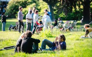 Genieten in het park