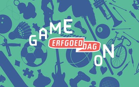 Campagnebeeld Erfgoeddag 2025: titel Game On!