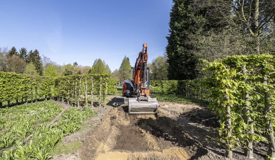 Groenwerken op parkdeel Hortiflora