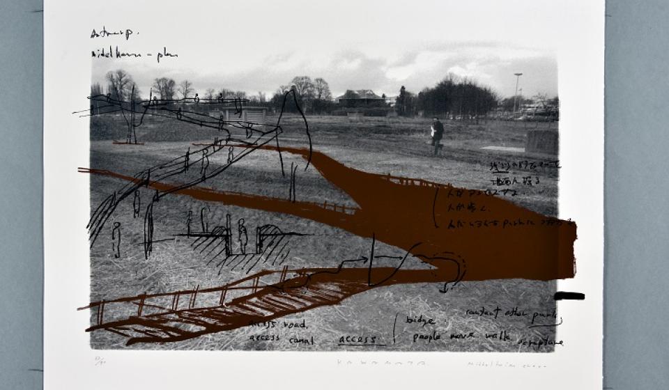 Zeefdruk van Tadashi Kawamata